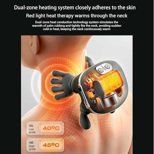 Concepta Neck Massager for Cervical Pain | Wireless Shiatsu Back & Neck Massager | Wireless Heated Neck Massagers & Shoulder Massager | Portable Body Massager Machine for Pain Relief 4