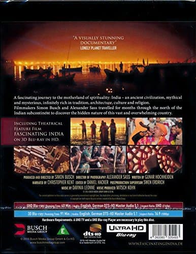 India (Uncut) [4K Ultra HD/3D Blu-ray] (2014) | Imported from UK | 91 min | Busch Media Group | Documentary 2