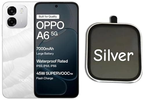 MOBIKTC HQ+ New For Oppo A6 5G Camera Ring Lens Tempered Glass Protector Back Camera Lens Screen Protector 1D Anti Shock/Anti-Scratch/Clear/Silver/1 PIECE IN (1Pack,1Set)