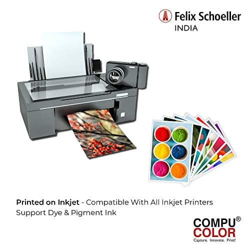 COMPUCOLOR- Cast Coated Primo Glossy Photo Paper 180GSM (A4 Size, 20 Sheets, Pack of 1) Bright White| For all Inkjet Printers | Water Proof, Scratch Resistant, Instant Dry, Long Lasting, Vibrant Color 4