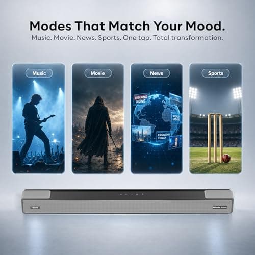 GOVO GoSurround 1000 Pro, 5.2.4 Channel, 800W Soundbar with True Dolby Atmos®, 6.5” Dual Subwoofer, Wireless Rear Satellites, HDMI/Optical/AUX/USB/Bluetooth, 3 EQ Modes, LED Display – Platinum Silver 3