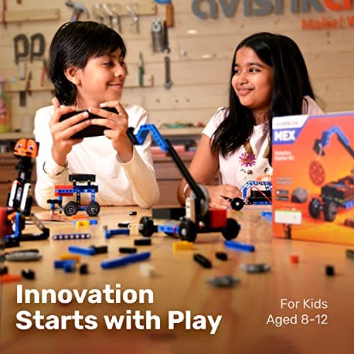 Avishkaar MEX 5-in-1 DIY Robotics Starter Kit, Robot Toys for Kids Aged 8-12, Building & Construction Set with 100+ Parts, Learning & Educational STEM Kit, Made in India. 2