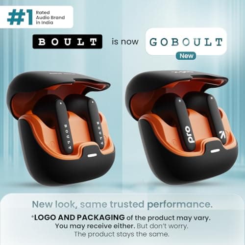GOBOULT Z40 Pro with 100H Playtime, Zen Quad Mic ENC, 45ms Low Latency Gaming, Premium Rubber Grip Case, 13mm Bass Drivers, BT 5.3, TWS Truly Wireless in Ear Earbuds (Midnight) 2