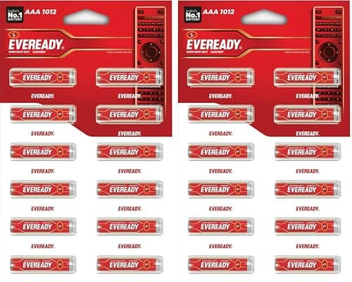 Eveready Carbon Zinc AAA Batteries | Pack of 24 | 1.5 Volt | Highly Durable & Leak Proof | AAA Battery for Household and Office Devices (AAA)