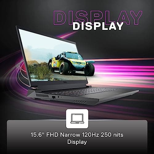 Dell Gaming G15-5530, Intel Core i5 13th Gen-13450HX, NVIDIA GeForce RTX 3050-6GB, 16GB RAM, 512GB SSD, FHD 250nits 15.6"/39.62cm, 120Hz, Windows11, MSOffice 2021,Dark Shadow Gray,2.65Kg Gaming Laptop 2