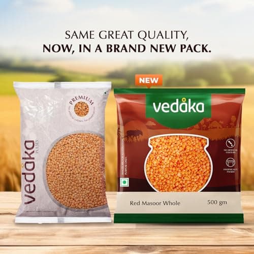 Amazon Brand - Vedaka Unpolished Red Masoor Dal | Whole | 500 G | Premium Masoor Dal 2