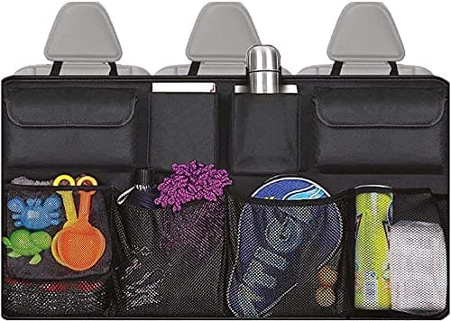 GADLANE Car Boot Organiser Back Seat Organiser Heavy Duty Waterproof Trunk Car Boot Storage Tidy Bag With 8 Large Pockets 3 Hanging Straps And Hook & Loop Fixing Strips