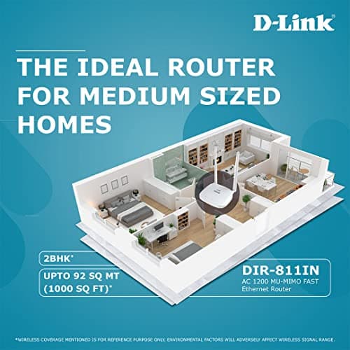 D-Link AC1200 DIR-811 Dual Band Wi-Fi Speed Up to 867 Mbps/5 GHz + 300 Mbps/2.4 GHz, 2 Fast Ethernet Ports, 2 External Antennas and WiFi Coverage with Access Point Mode, WPS Protected, White 4