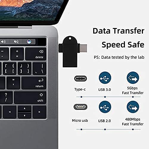 MAXXOX 2IN1 OTG Type C to USB and Type B OTG for Smartphones Compatiable with MacBook Air, MacBook Pro, Windows and All Laptop,Smartphones and Tab 5