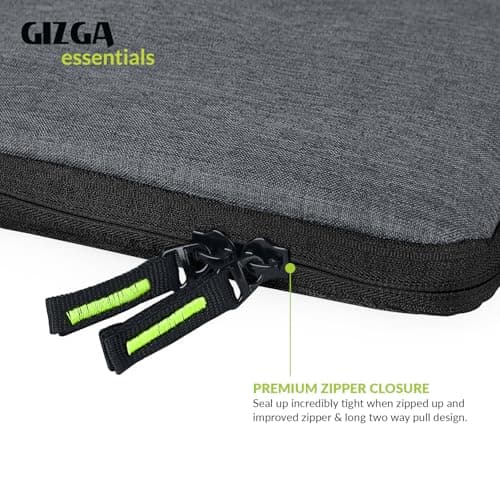 Gizga Essentials Laptop Bag Sleeve Case Cover Pouch for 13.3 Inch Laptop/MacBook, Office/College Laptop Bag for Men & Women, Side Handle, Multiple Pockets, Water Repellent, Shock Absorber, Grey 4