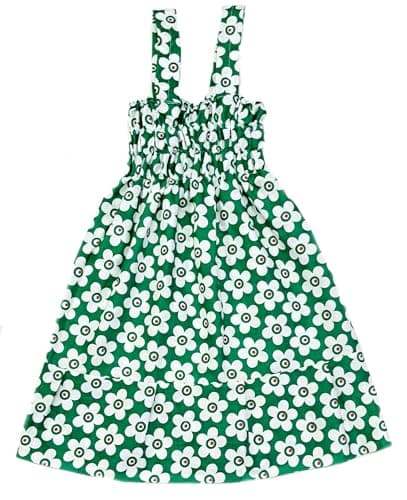 Baby Girl Knee-Length Mudgal India Creations Cotton Cute Collection Summer Wear(Pack Of 4 Nos) Dress Cum Jhabla/Frock (Color May Be Change If Same Color, 0-8 Years) (Yel/Gr Set, 7-8 Years), Assorted 3