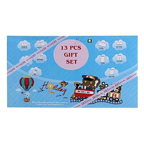 EIO Baby's Cotton Printed New Born Baby Clothing Gift Set -13 Pieces (Yellow) 4