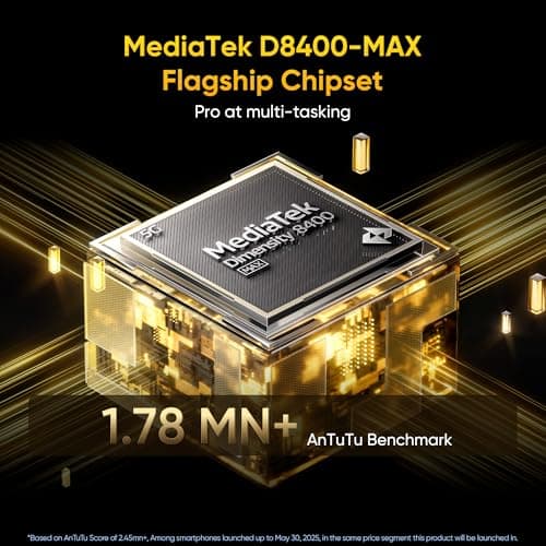 realme GT 7T (IceSense Black,8GB+256GB) | MediaTek D8400 MAX | Strongest Battery Combo 7000mAh + 120W | AI 4K 60FPS Travel Camera | 360° Cooling IceSense Design with Graphene | 6000 nits Display 3