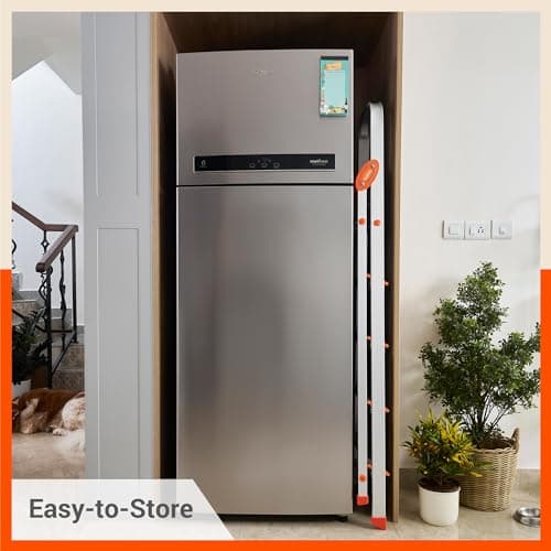 Bathla Safex 5-Step Aluminium Ladder for Home | 150 Kg Load Capacity | Anti-Slip Steps | Sure-Hinge Technology | Edge Guards | Foldable Design | 5 Year Warranty 5