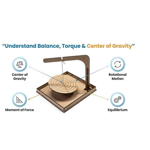 ERH India DIY Wooden Balance STEM Kit Center of Gravity Physics Working Model Torque Equilibrium Science Project Educational Toy for School Kids 2