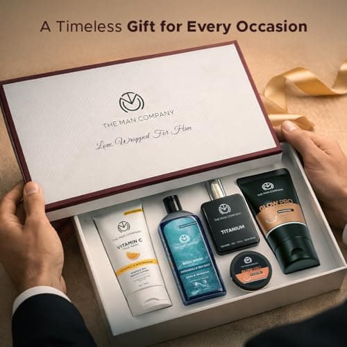 The Man Company Men's Grooming Kit - Unforgettable Him | Premium Men's Grooming Gift Set | Cleanses & Moisturises - Set of 5 | Anniversary gift Set for Boyfriend , Husband 4