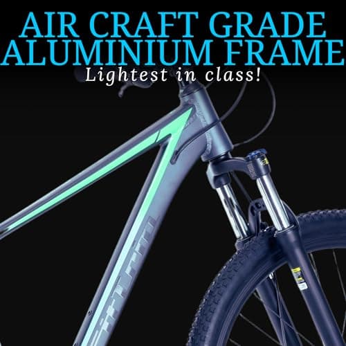 FitTrip Snyper GT 29T | Shimano MT200 Hydraulic Disk Brakes Cycle | Zoom Alloy Lockout Suspension | Shimano 21spd Altus Gearset | Superior 6061 Al Alloy Frame | Unisex (Oceanic Green) 2