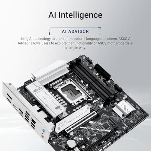 ASUS Prime B860M-A Intel mATX Motherboard, 7+1+1+1 80A DrMOS Power Stages, DDR5, PCIe 5.0, 2xM.2 Slots, Realtek 2.5Gb Ethernet, Dual DisplayPort, HDMI,Rear USB 20Gbps Type-C 2