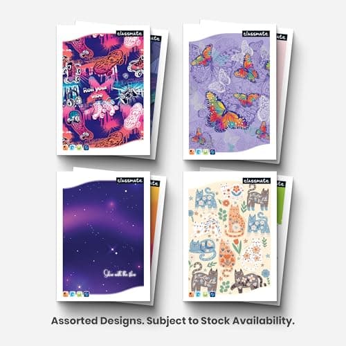 Classmate Long Notebook - A4, Soft Cover, 304 Pages, Single Line (Pack of 6) 5