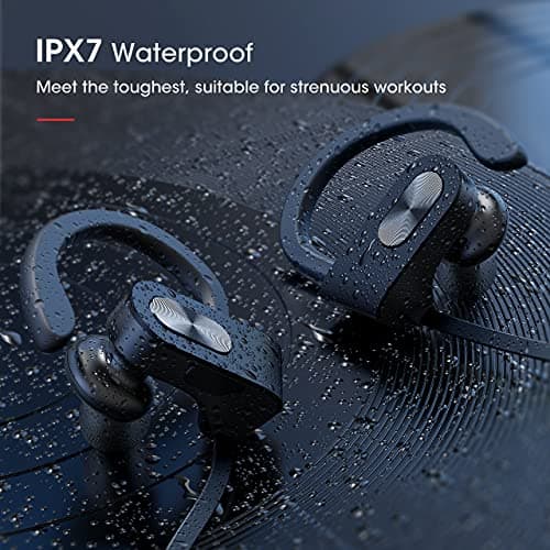 Redzoo Bluetooth Headphones V5.0, Flame Running Headphones w/16 Hrs Playtime, Bass+ HD Stereo Wireless Sports Earphones w/IPX7 Waterproof Earbuds in Ear for Workout, Gym w/CVC6.0 Noise Cancelling Mic 4
