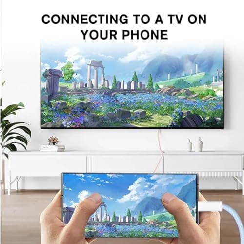 Bestor USB C to 4K HDMI with PD Charging Cable High-Speed 2.0 with Durable Nylon Braiding, 60W PD Charging, 4K@60Hz Ultra HD, Plug-and-Play for MacBook Pro/Air, iPad Pro, iMac, Monitor 4