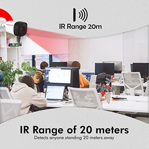 CP PLUS 2.4MP IR Bullet Outdoor Security Camera | 3.6mm Fixed Lens | Max 25/30fps at 2.4MP | DWDR, Day/Night (ICR) | Night Range of 20 Mtrs., Smart IR | Support Built-in Mic | CP-URC-TC24PL3C-V3 4