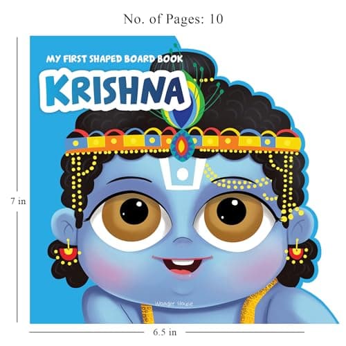 My First Shaped Board Book: Illustrated Lord Krishna Hindu Mythology Picture Book for Kids Age 2+ (Indian Gods and Goddesses) 3