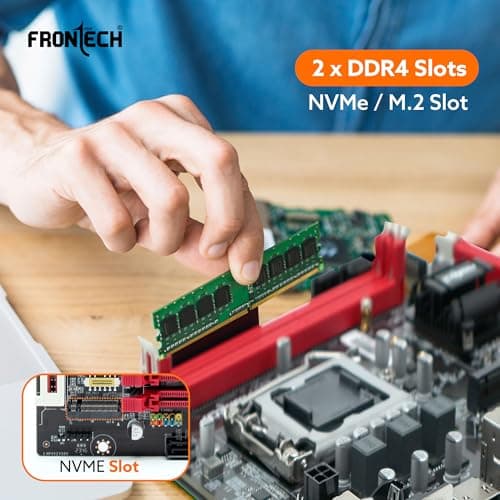 FRONTECH H110 Chipset Motherboard with 2xDDR4 RAM Slots LGA1151 Supports 6/7/8th (SKYlake), 14nm CPUs Processors | 2xUSB 3.0, 4xUSB 2.0 | 4xSATA Slots | NVME Slots, 1xPCIEX16, 1xHDMI, 1xVGA (FT-0475) 4