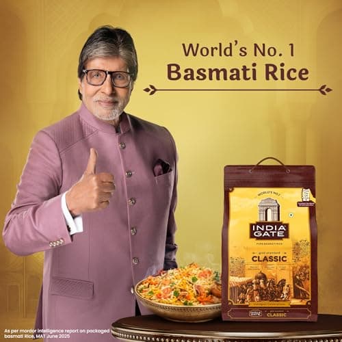 India Gate Gold Standard Classic Basmati Rice 1 Kg | 2 Years Aged | Extra Long Grains 2