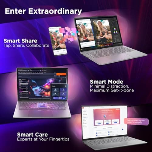 Lenovo Yoga Pro 7 Aura Edition, Intel Evo Core Ultra 9 285H, 32GB RAM, 1TB SSD, 3K OLED, Copilot+ PC, 14.5"/36.8cm, Touchscreen, Win 11, Office 24, AI Now, Grey, 1.5Kg, 83KF001LIN, AI Powered Laptop 5