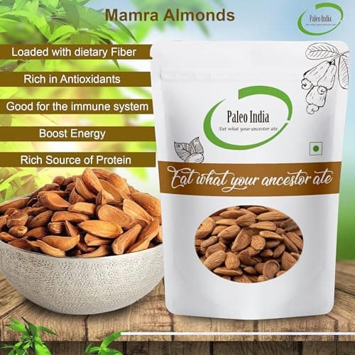 Paleo India 200gm Almond Mamra | Mamra Badam | Nuts and Dry Fruits | Badam Giri |Healthy Snacks| Nutritious & Delicious| High in Fiber & Boost Immunity 4