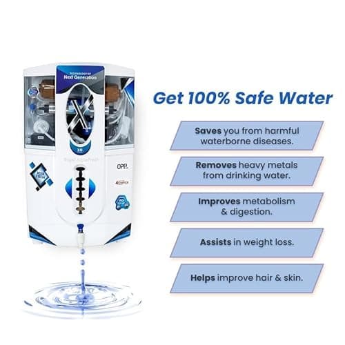 ROYAL AQUAFRESH Opel RO + UV + UF + TDS 18 liter Water Filter Electric Water Purifier Fully Automatic RO Wall Mountable For Home and Office (1 Year Warranty On Motor & SMPS) (Omega Opel) 5