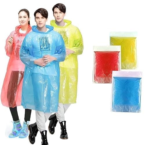 HENTJ® Disposable Rain Card for Emergency Use | Waterproof Rain with Smallest Pocket Size| Easy to Carry & Use and Reusable | 2 to 3 time wear Thin Plastic (PACK OF 1) (PACK OF 2)