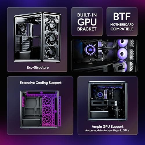 Cooler Master Masterframe 600 Black Case | Freeform 2.0 Modular Platform ATX Mid-Tower Case | Support Upto RTX 5090 | 420mm AIO Support | Type C Connector | Aluminum Frame | Magnetic Side Panels 2