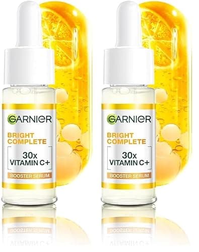 Garnier Skin Naturals, Face Serum, Brightening and Anti-Dark Spots, Bright Complete Vitamin C Booster, 15 ml (Pack of 2)