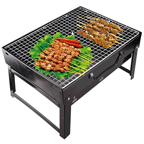 Barbecue Grills - Foldable Charcoal Barbeque Grill With ((1-BBQ)) | Outdoor bbq grill tools for Camping Picnics Traveling - Stellar BlacKS (BBQGRILL)