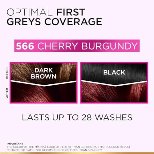 L'Oréal Paris Casting Crème Gloss Hair Color With Glycolic Gloss Complex | 5X Glossier Hair Color | Ultra Visible Shade 566 - Cherry Burgundy | 60g + 40ml + 60g 5