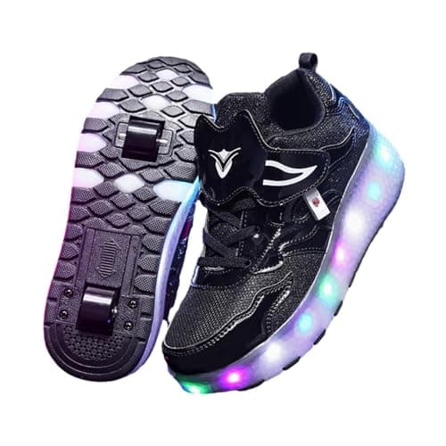 ATORSE Kids Led Roller Shoes Casual Skating Shoes with Double Wheels for Boys Girls 23Cm 3