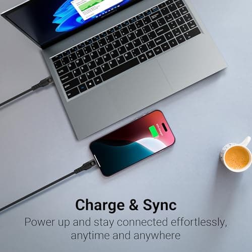 Zebronics Wattz 60CC2 Type-C to Type-C Soft Silicone Cable, PD 60W, 1 Meter, Durable, Charge & Sync, Rapid Charging, For Laptops, Tablets, Mobiles (Black) 4