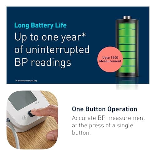 Omron HEM-7181 Upper Arm Automatic Blood Pressure Monitor with Long Battery Life and Hypertension Indicator 3