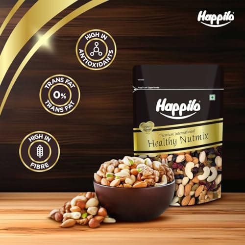 Happilo Premium International Healthy Nutmix, 200g | 7 Superfoods in 1 Mixes | Dry Fruits Contains Almonds, Cashews, Walnuts, Pistachios, Cranberries, Green & Black Raisins 5