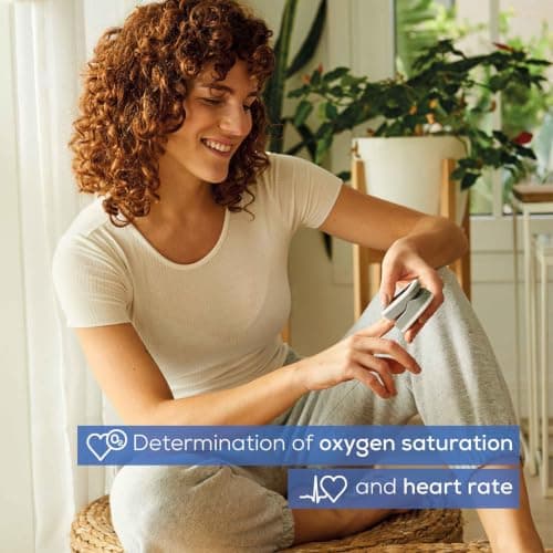 Beurer German Engineering PO 30 Pulse Oximeter I Displays Blood Oxygen Saturation (SPO2) and Heart Rate (Pulse) I Highly Reliable I Tip Oximeter with colour display and 4 Rotation Views I Painless I 3 4