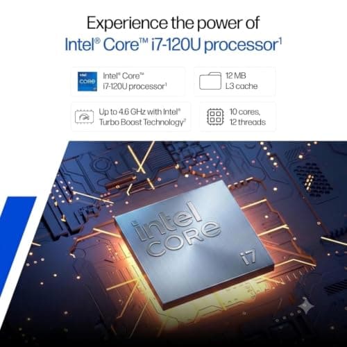 HP 14, Intel Core i7-13th Gen (24GB DDR4, 1TBSSD), FHD, Micro -Edge, Anti-Glare, 14''/35.6cm, Win11, M365* Office24, Silver, 1.41kg, FHD Camera, Iris Xe Graphics, Backlit Laptop 2