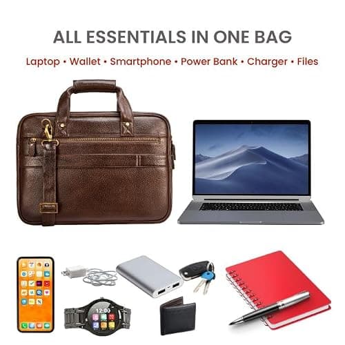 H HAANS - The Leather Store The Nomad Messenger Work Bag | Genuine Leather | Stylish & Durable | Everyday Use 5