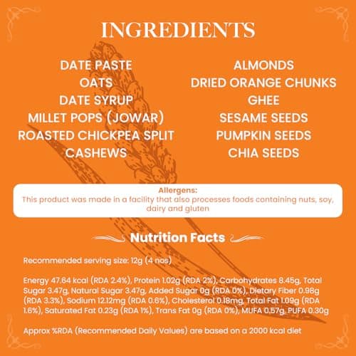 NutriCastle Millet Kesari Gourmet Superfood Bites | Jowar & Orange Snack | Naturally Sweet, No Added Sugar | High Fiber Millet Snack for Work, School & Travel | 48g (4 x 12g) 2