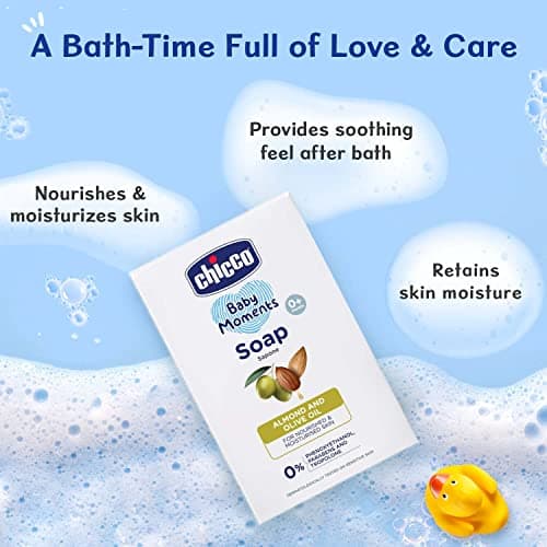 Chicco Baby Moments Soap 75g Buy 3 Get 1 Free For Nourished & Moisturised Skin With Natural Care of Almond & Olive Oil 2