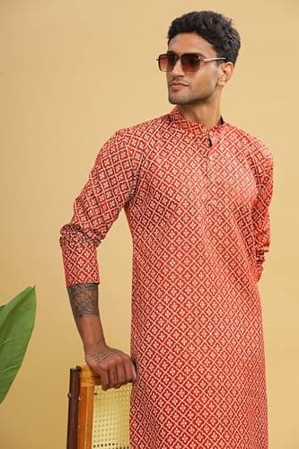 BE ACTIVE Cotton | Traditional and Elegant Look | Indian Kurta for Men | Full Sleeve Kurta C-RF0061 KR 2 XXL 2