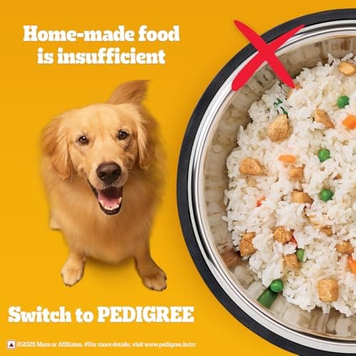 Pedigree Adult Dry Dog Food, Meat & Rice, 3 kg, Contains 37 Essential Nutrients, 100% Complete & Balanced Food for Adult Dogs 5