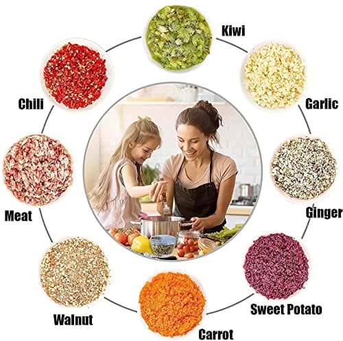 1100ml Vegetable Chopper for Kitchen | 2-in-1 Manual Push Slap Chopper | Mini Hand Cutter for Onion, Salad & Carrot | Steel Blade Chopper with Container | Compact Veg Cutter for Home Use 4