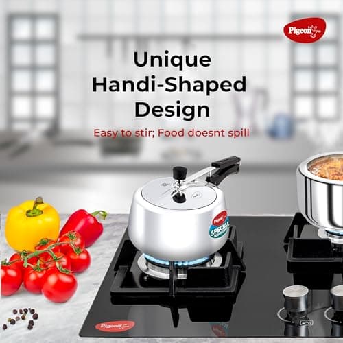 Pigeon by Stovekraft 2 Litre Special Plus Aluminium Inner Lid Induction Base Pressure Cooker (Silver) BIS Certified 5